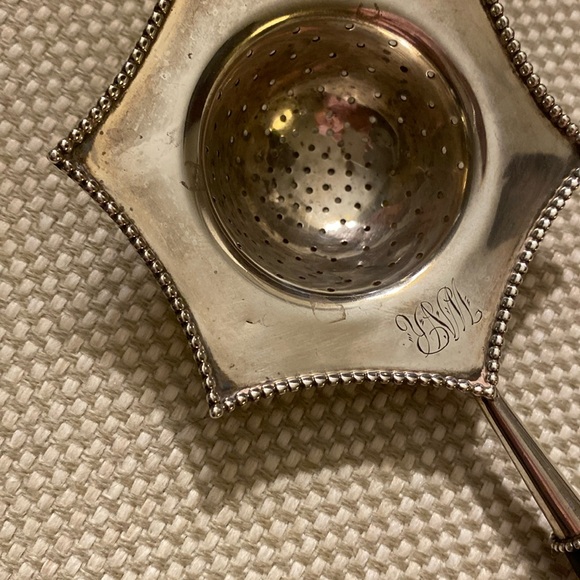 Antique English Sterling Silver Tea Strainer - Picture 5 of 12